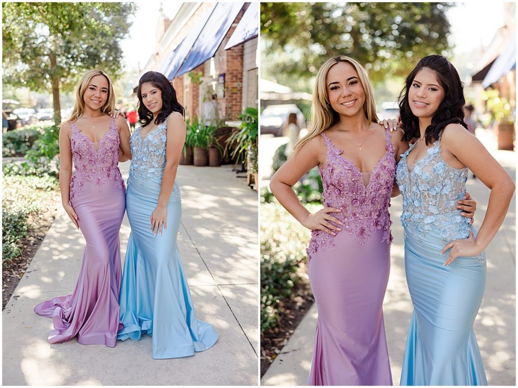 girls in prom dresses